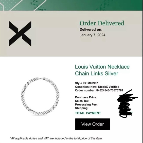 AUTHENTIC LOUIS VUITTON LV 18 CHAIN LINK CUBAN NECKLACE VIRGIL ABLOH MEN MP2770
